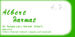 albert harmat business card